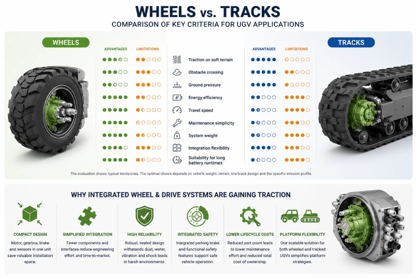 Comparison Tracks and Wheels